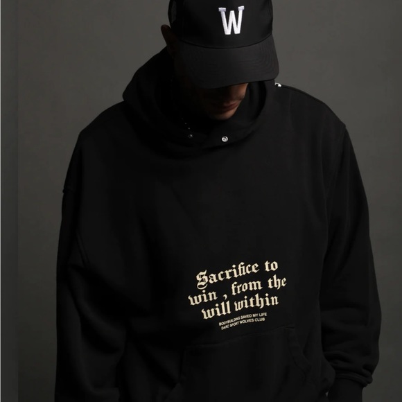 DARC SPORT X ” BODYBUILDING SAVED MY LIFE” PRAYING HANDS CREATOR HOODIE - Picture 6 of 10